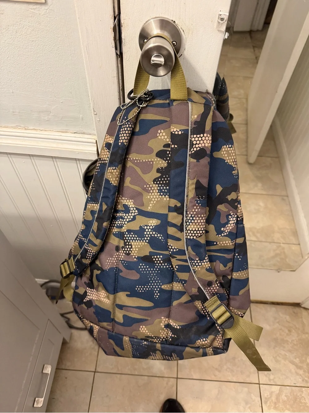L.L. Bean Men's Camo Backpack - Olive/Blue